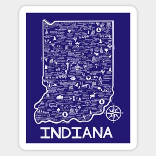 Indiana Map Sticker